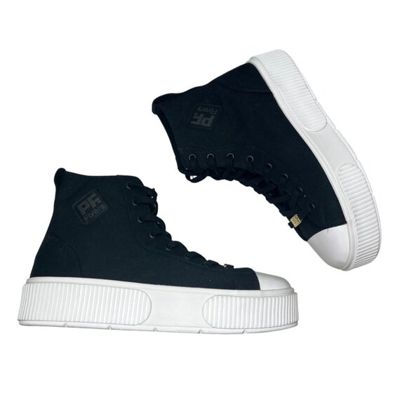 PF Flyers Unixes High-Top Black Canvas Sneakers Womens Size 9 Mens 7.5 - Picture 5 of 12